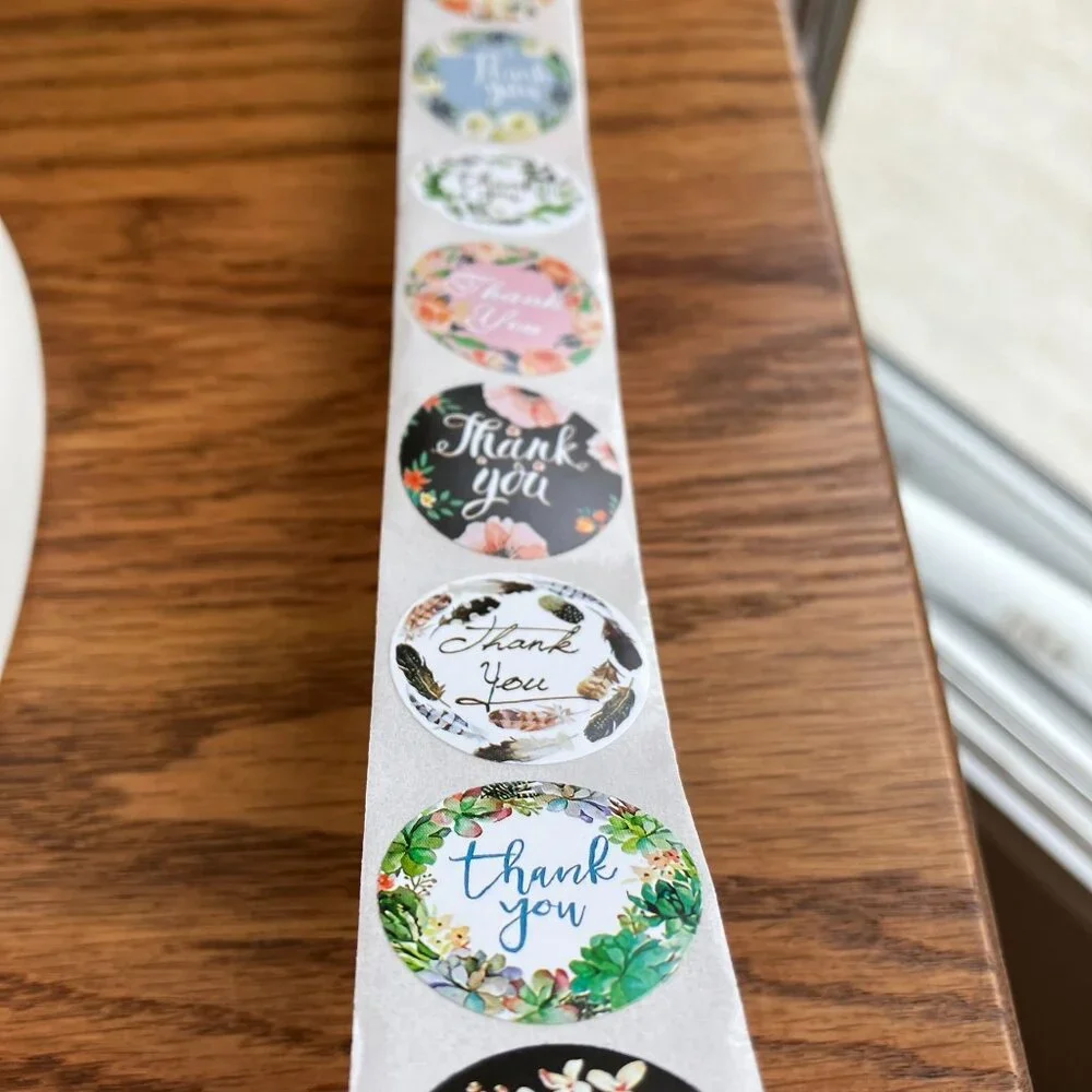 1500 Stickers - 3 x 500 THANK YOU self-a Stickers NEW TAX Write off